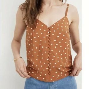 Madewell button down polka dot cami